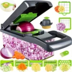 16pcs Set,Vegetable Chopper, Multifunctional Fruit Slicer, Manual Food Grater, Vegetable Slicer, Cutter With Container