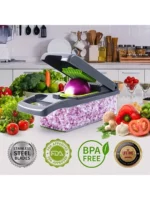 16pcs Set,Vegetable Chopper, Multifunctional Fruit Slicer, Manual Food Grater, Vegetable Slicer, Cutter With Container – Image 2