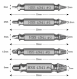 Extracteur de vis endommagées 5 Pièces – Image 2