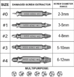 Extracteur de vis endommagées 5 Pièces – Image 4