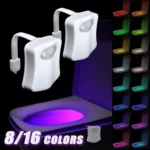 8/16 Color LED Smart Sensor Light Toilet Lid Night Light Motion Sensor – Image 2