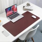 Tapis de bureau et clavier souris en cuir PU – Image 2